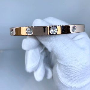 New UNISEX 14K Rose Gold Filled Bracelet /Crystals